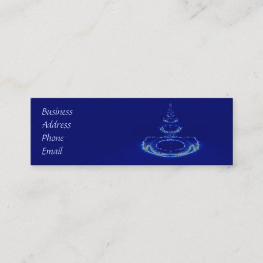Customizable Blue fountain business card template