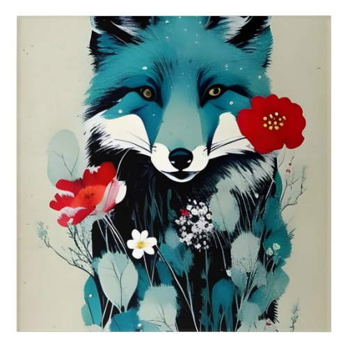 Blue Fox Acrylic Wall Art