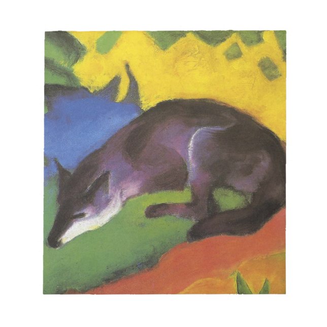 Blue Fox (by Franz Marc) Notepad (Front)