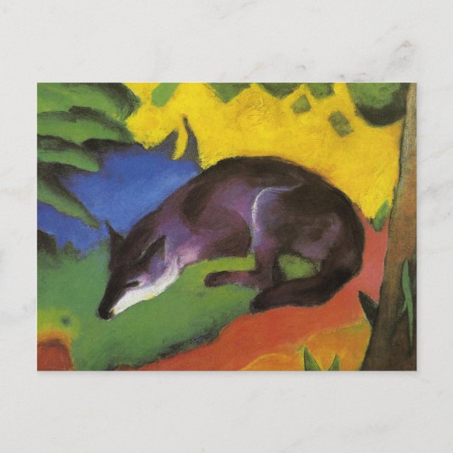 Blue Fox (by Franz Marc) Postcard (Front)