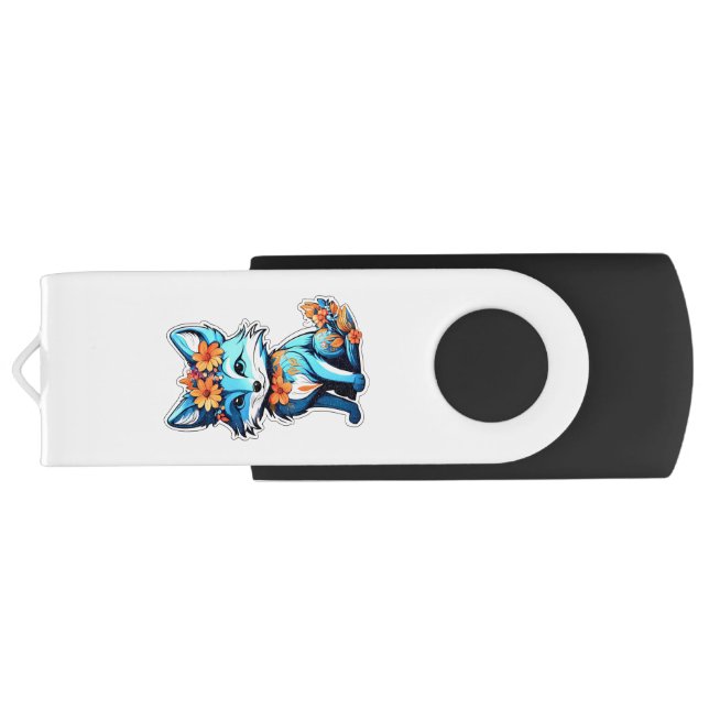 Blue Fox USB Flash Drives (Back)