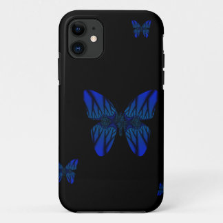 Blue Fractal Butterfly iPhone 11 Case