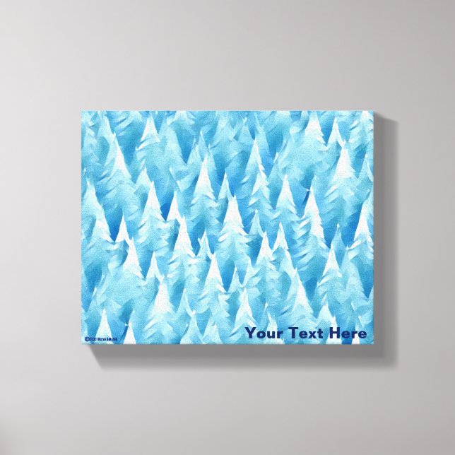 Blue Fractal Forest Canvas Print (Front)