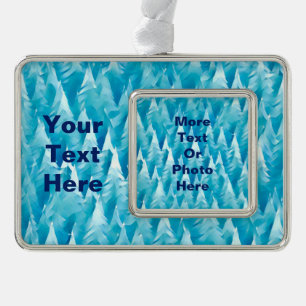 Blue Fractal Forest Christmas Ornament