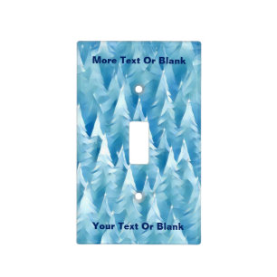 Blue Fractal Forest Light Switch Cover