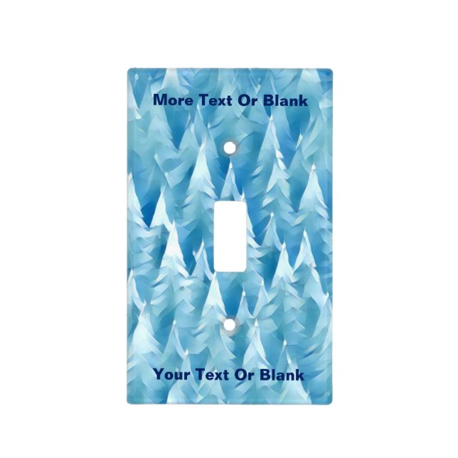 Blue Fractal Forest Light Switch Cover (Front)