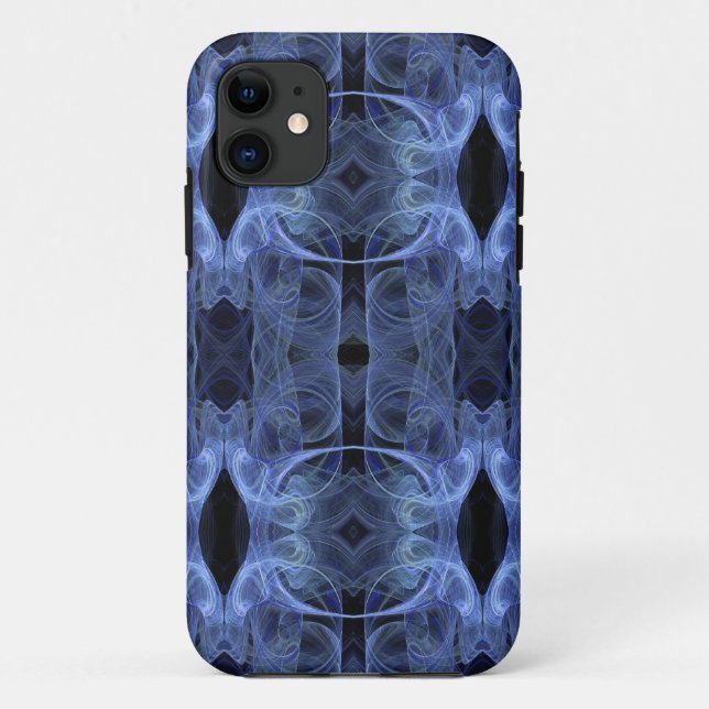 Blue Fractal iPhone 5 Custom Case-Mate ID Case (Back)