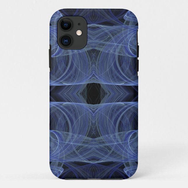 Blue Fractal iPhone 5 Custom Case-Mate ID Case (Back)