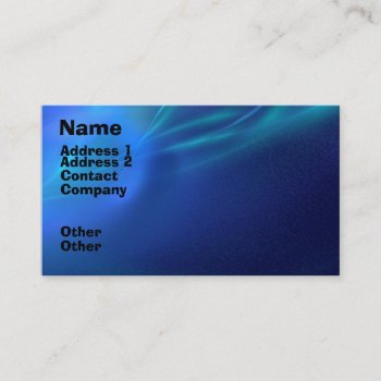 Blue Fractal Mist Business Card by Bro_Jones at Zazzle