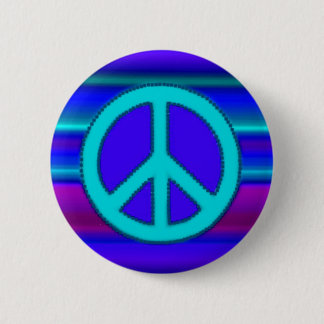 Blue Fractal & Peace Sign Button