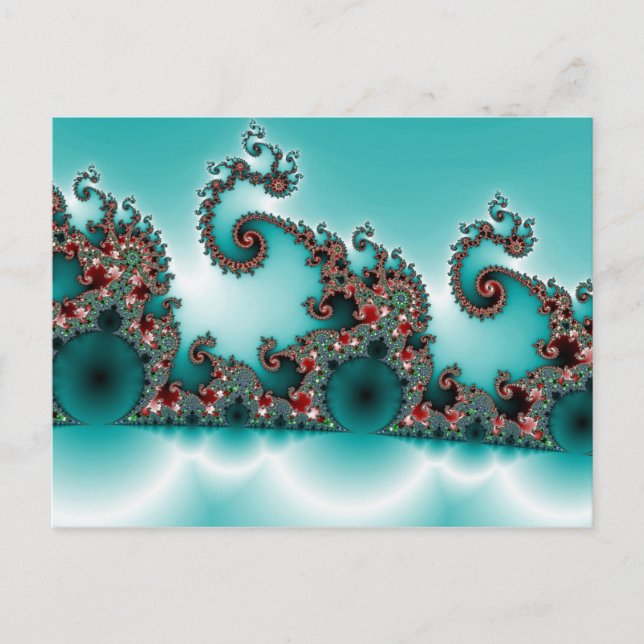 Blue Fractal Postcard (Front)