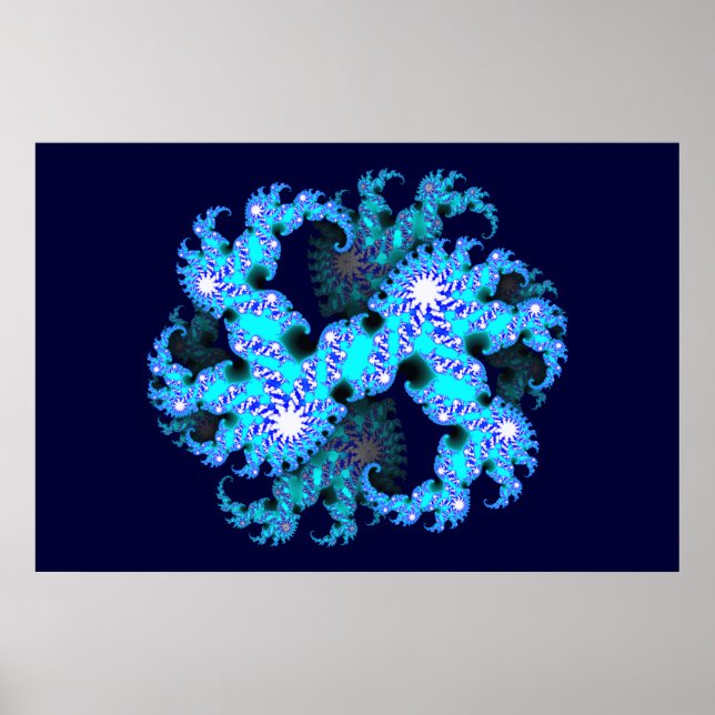 Blue fractal poster (Front)