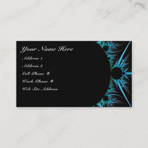 Blue Fractal Profile Card Business Card Templates