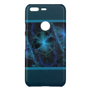 Blue Fractal Space Uncommon Google Pixel Case