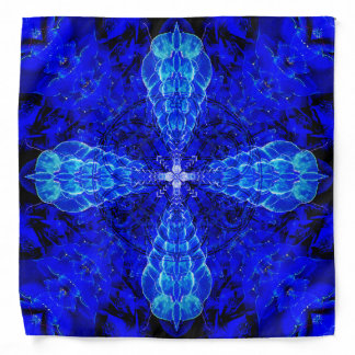 Blue Fractal | Square Bandana