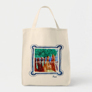 Blue Frame Grocery Tote $15.95