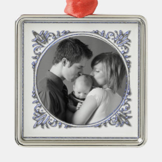 Blue Frame Metal Ornament