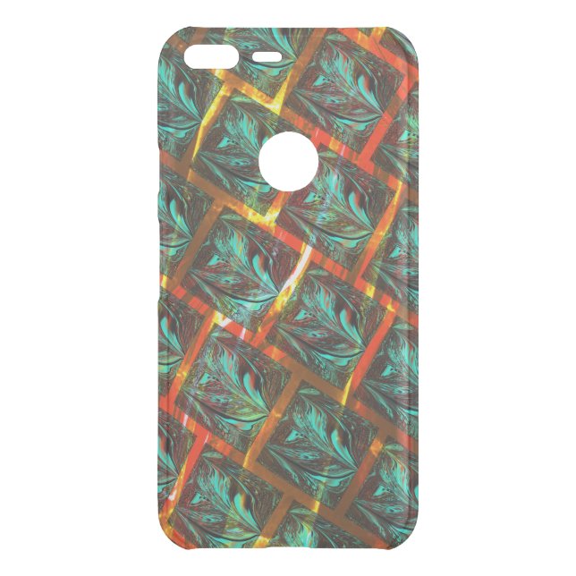 Blue 'framed eyes', square, scratch or red grating uncommon google pixel XL case (Back)