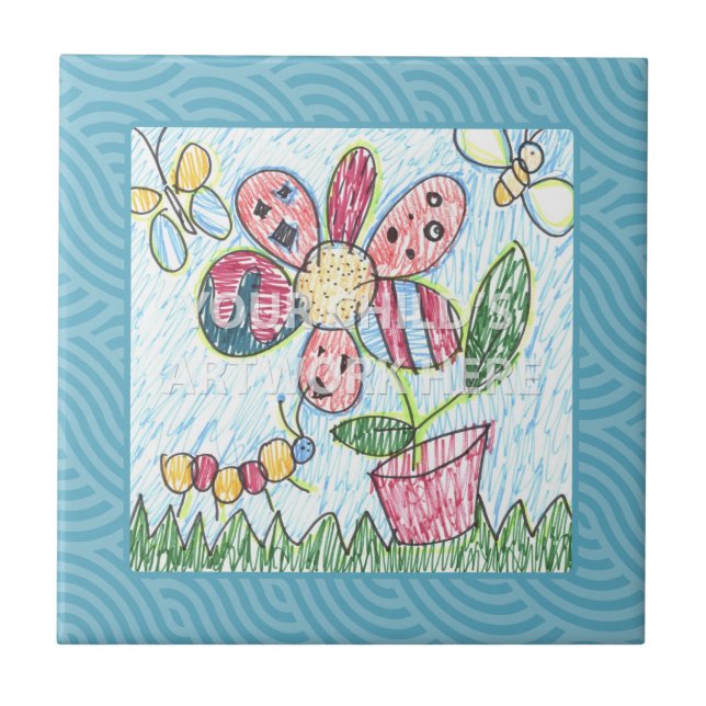 Blue Framed Tile/Trivet  $13.95 Ceramic Tile (Front)