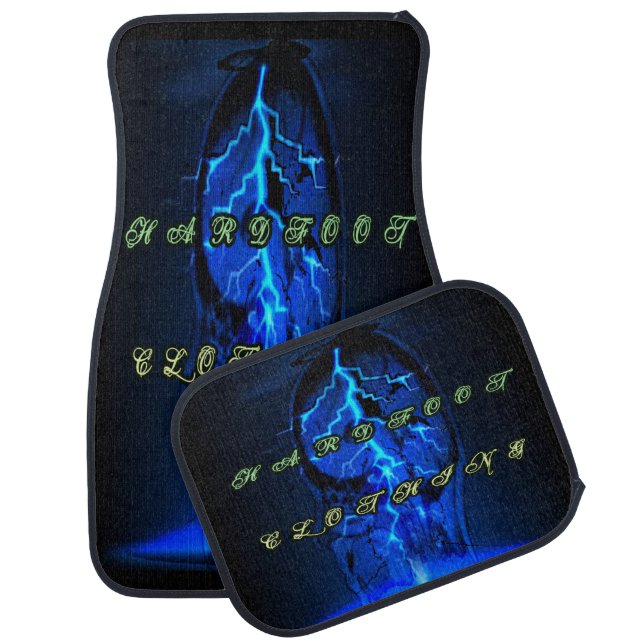 Blue Frankenstein Thunder Brain Car Floor Mat (Set)