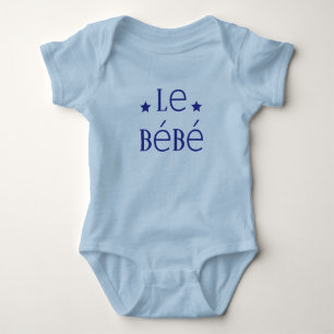 Blue French Baby T-shirt Bodysuit