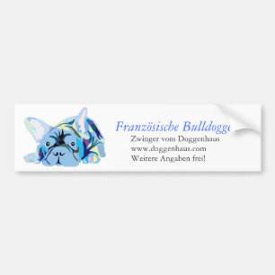 Blue French Bulldog Bumper Sticker