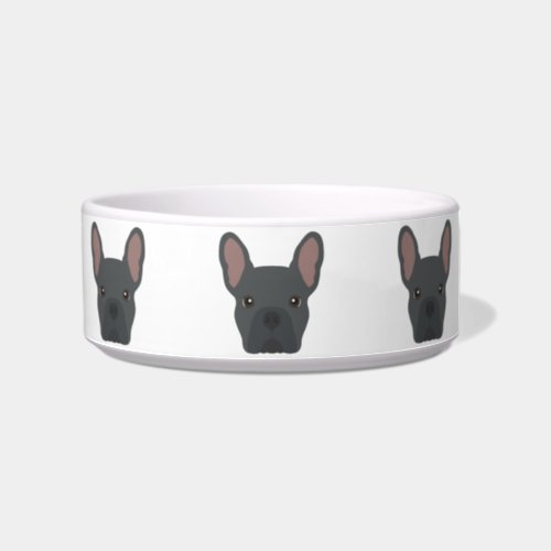 Blue French Bulldog Dog Bowl