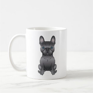Blue French Bulldog / Frenchie Cute Cartoon Dog Coffee Mug