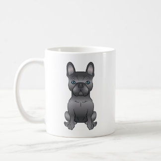 Blue French Bulldog / Frenchie Cute Cartoon Dog Coffee Mug