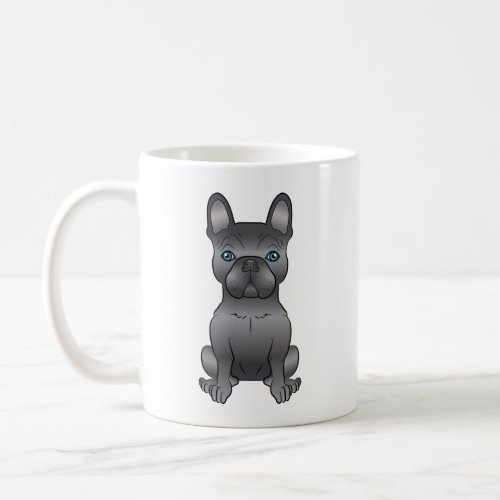 Blue French Bulldog  Frenchie Cute Cartoon Dog Coffee Mug