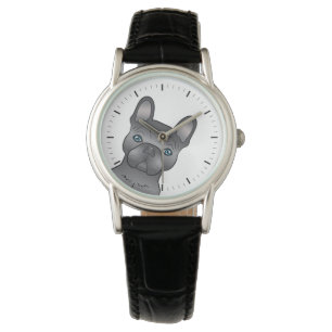 Blue French Bulldog / Frenchie Cute Cartoon Dog Watch