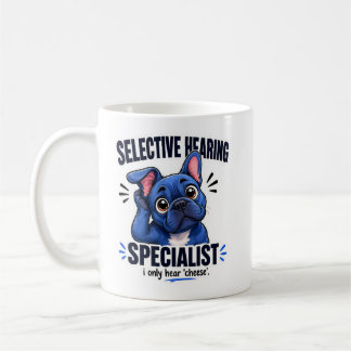 Blue French Bulldog Snack Radar Humor Art Coffee Mug