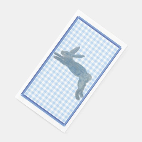 Blue French Country Bunny Rabbit Paper Guest Towels