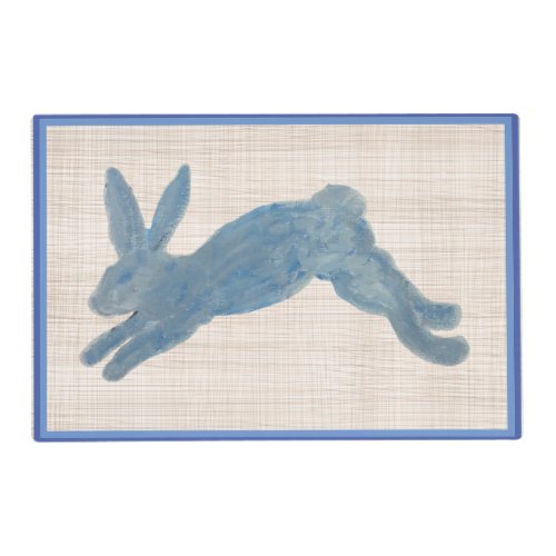 Blue French Country Bunny Rabbit Placemat