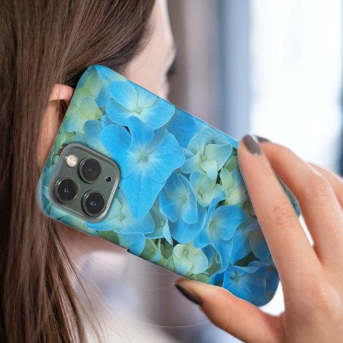 Blue French Hydrangea Floral iPhone 11 Pro Case