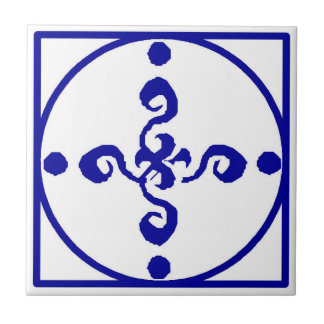 Blue French Letter House Number Tiles