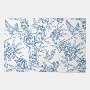Blue French Toile Doormat
