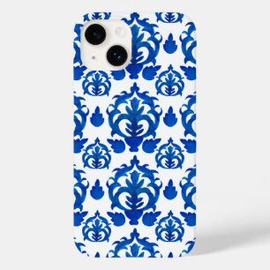 Blue French Toile Pattern Case-Mate iPhone 14 Case