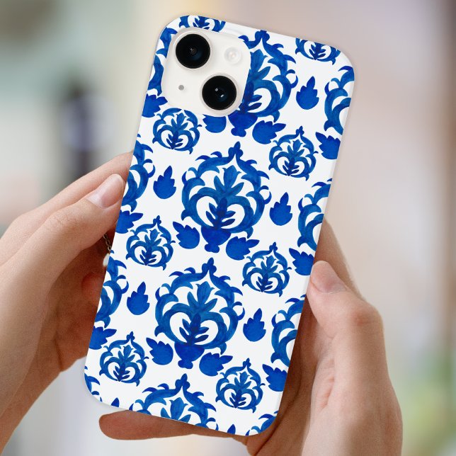 Blue French Toile Pattern Case-Mate iPhone Case (Creator Uploaded)