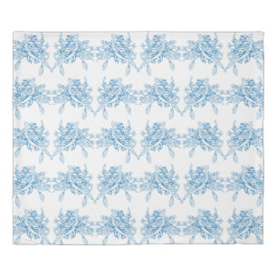 Blue French Toile Pattern Duvet Cover