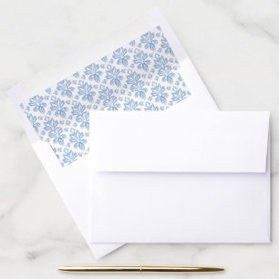 Blue French Toile Pattern Envelope Liner