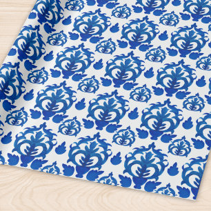 Blue French Toile Pattern Wrapping Paper