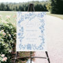 Blue french vintage floral welcome bridal shower foam board