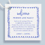 Blue French Wedding Welcome Gift Bag Basket Favor Tags