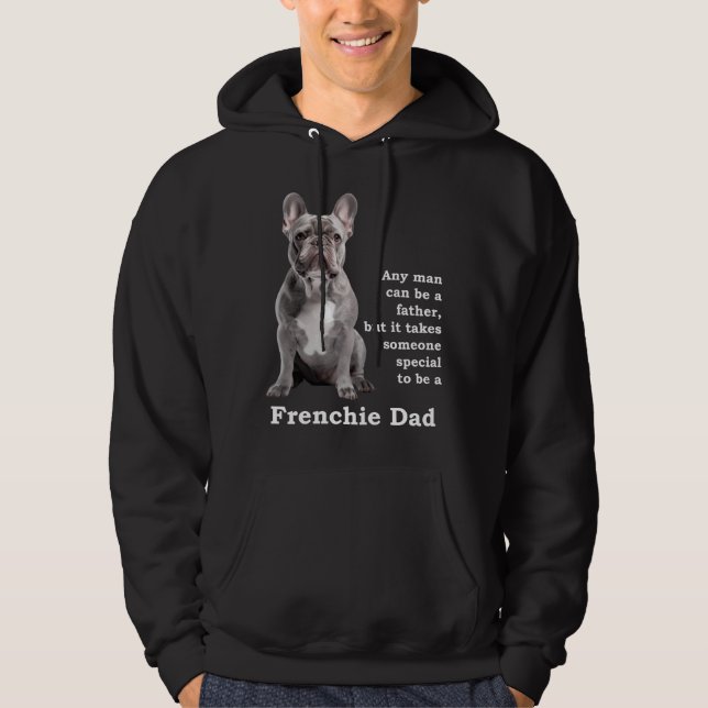 Blue Frenchie Dad Hoodie (Front)