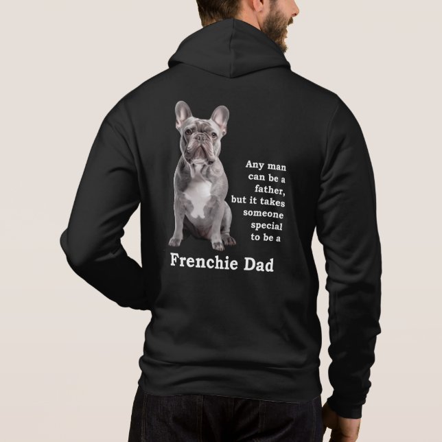 Blue Frenchie Dad Hoodie (Back)