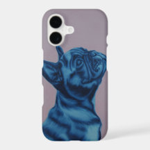 Blue Frenchie iPhone cover