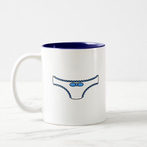 Blue Frilly Panties Two_Tone Coffee Mug