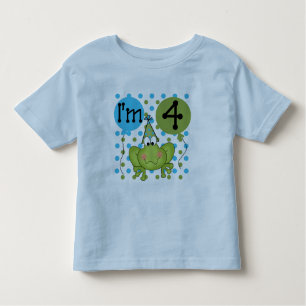 Blue Frog 4th Birthday Tshirts and Gifts