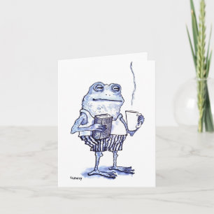 Blue Frog Get Well Card
